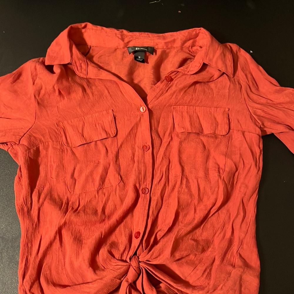 B wear, Womens Medium, Sheer Black and Burnt Orange